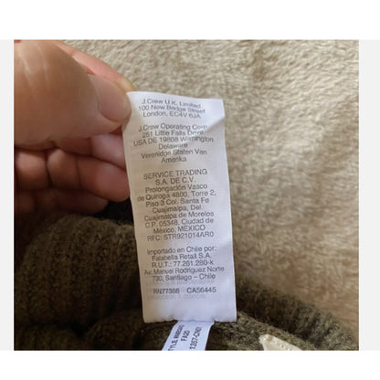 Madewell Henley Sweater Dress Heather Elm Green Buttons Wool Retail Size xs NEW