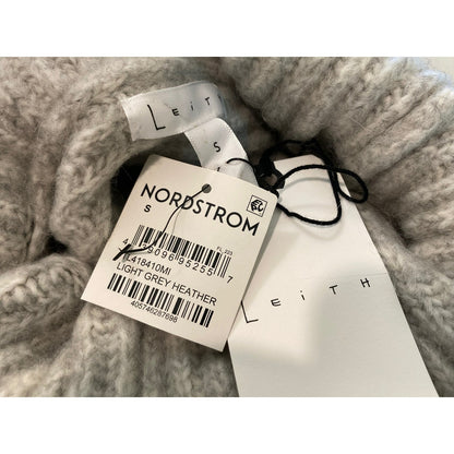 NWT Leith Pullover Turtleneck Dolman Sweater Sz Small in Light Grey Heather