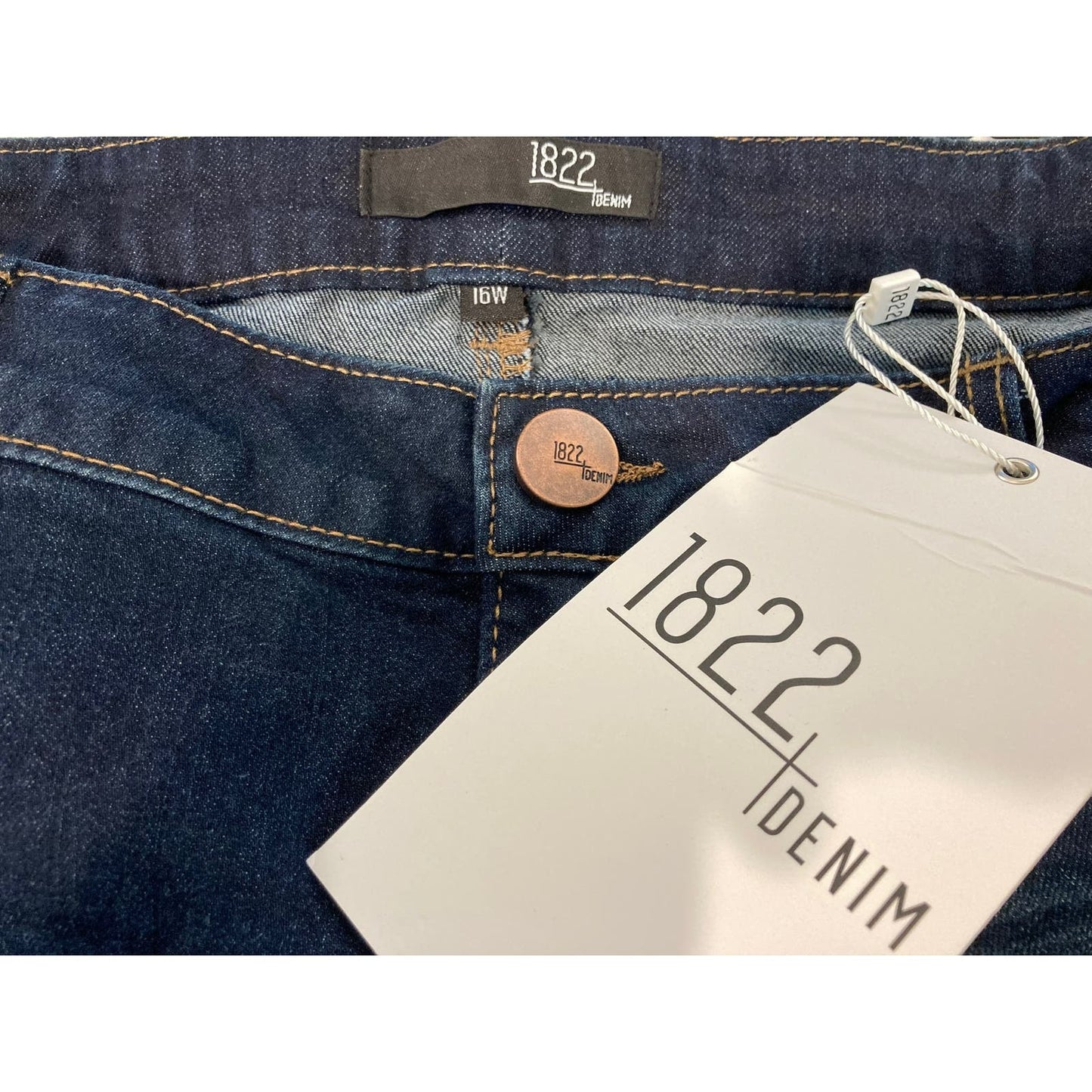 1822 Denim Five Pocket Stretch Ankle Skinny Jeans Sz 16W in Giovanna Blue NWT