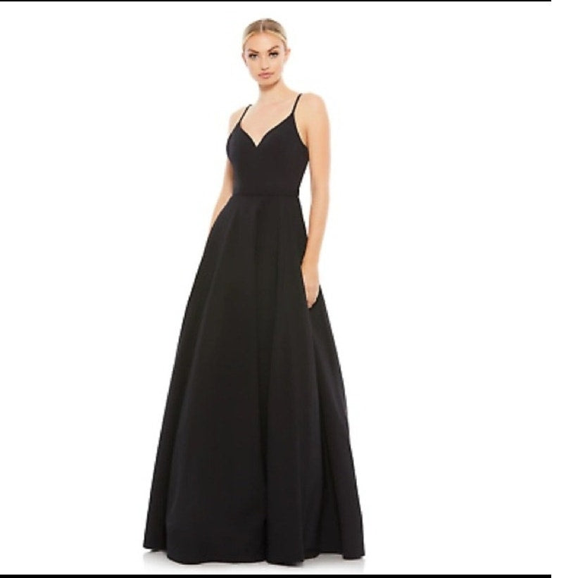 Mac Duggal NEW Black Gown Size 12 Formal Dress Wedding Prom Ball Tulle Belle