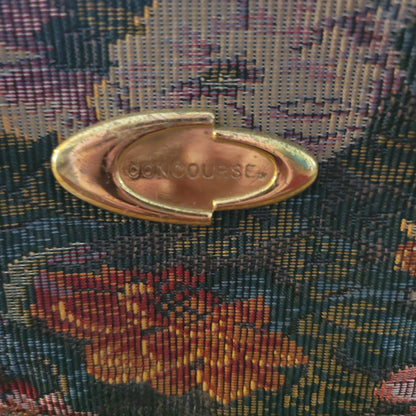 CONCOURSE vintage train case vanity suitcase luggage carry on bag Tapestry