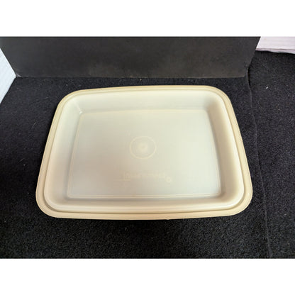Vintage Tupperware Servalier Orange Loaf Pan Container with Sheer Lid