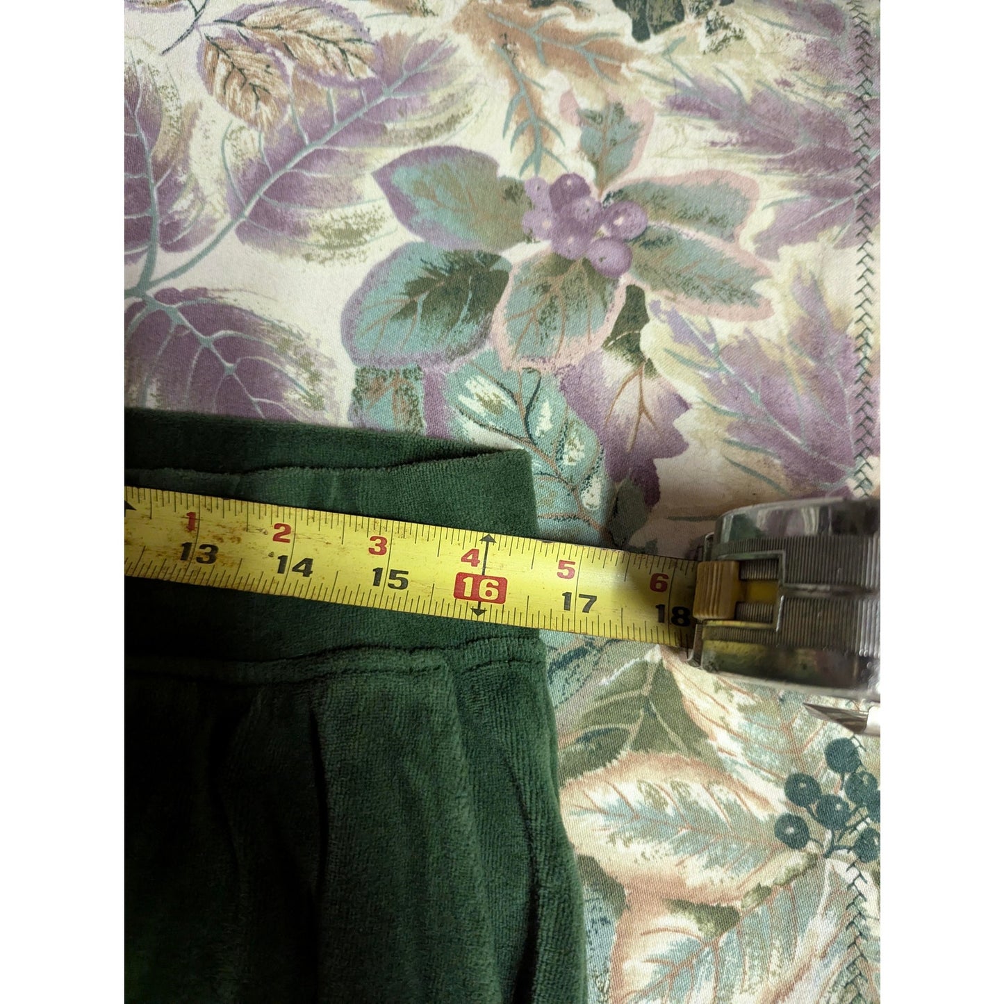 Vintage Kim Rogers Green Velour Tracksuit Set Zip Jacket Pants Y2K Lounge Medium