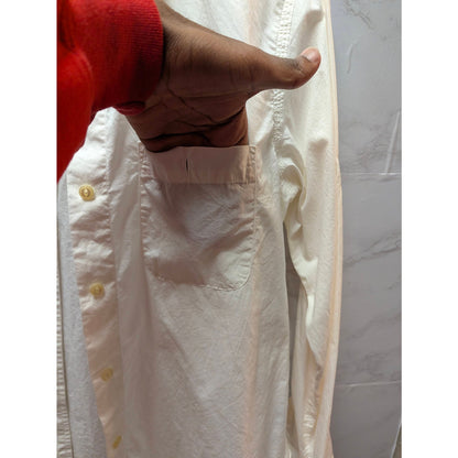 Lauren Ralph Lauren Small Petite White Button Up Roll Tab Sleeves Shirt