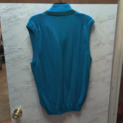 Bobby Jones Lot of 2 MEDIUM Premium Knit Golf Sweater Vests – Teal & Green (NWT)