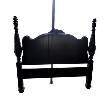 Secondhand Sandies: Full charcoal gray Headboard Vanity and Mirror