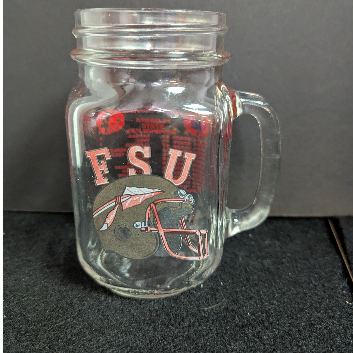 Vintage 1993 Florida State Seminoles National Champions Mason Jar Mug FSU