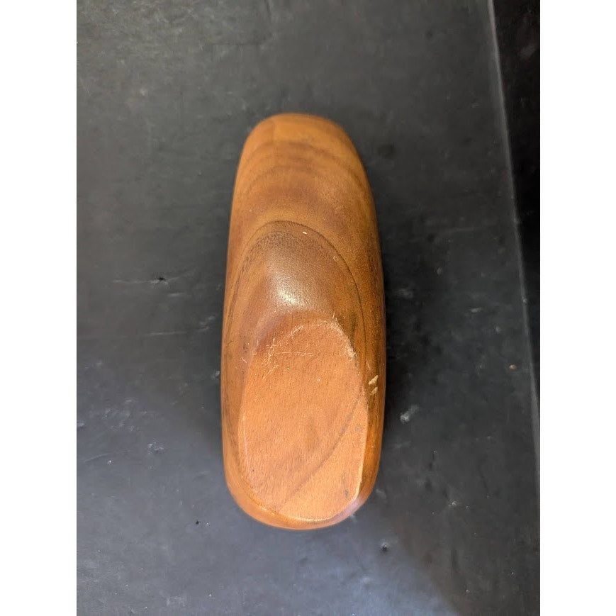 VINTAGE Lovely bowl sculpted from teak in a drop-like design MCM sculptural form