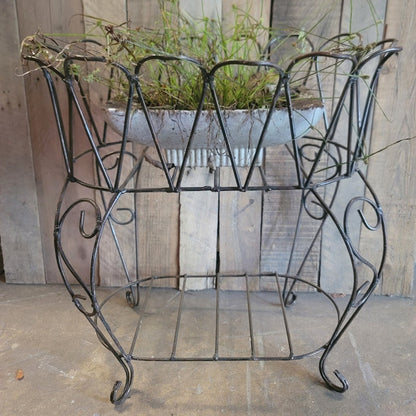 Secondhand Sandies: Large scalloped oval metal planter