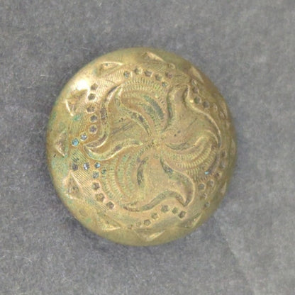 LOT F of 10 Antique Vintage Victorian Brass Mixed Materials Buttons ESTATE FIND