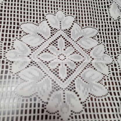 Vintage lacy table runner leaves leaf motif design rectangle white