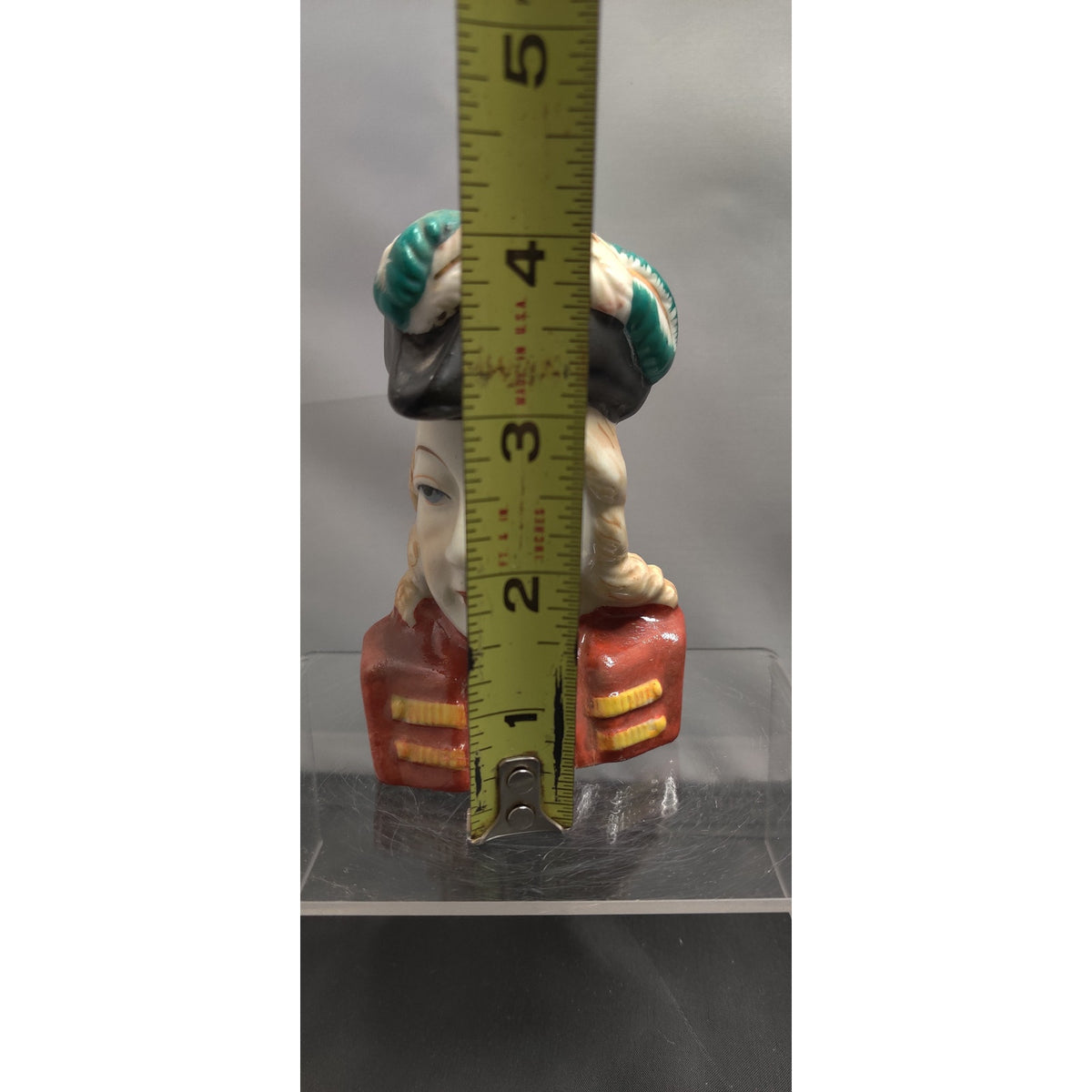 Vintage 1950s Colonial General Soldier HeadVase Planter Figurine Kitsch Regal