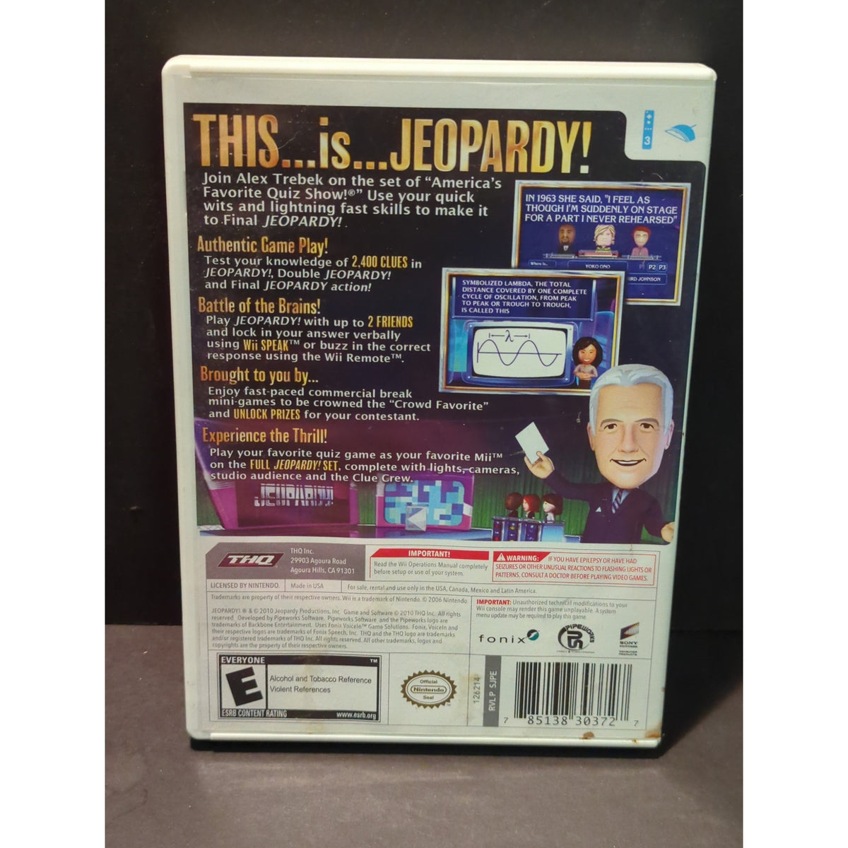 Wii Nintendo Video Game Jeopardy