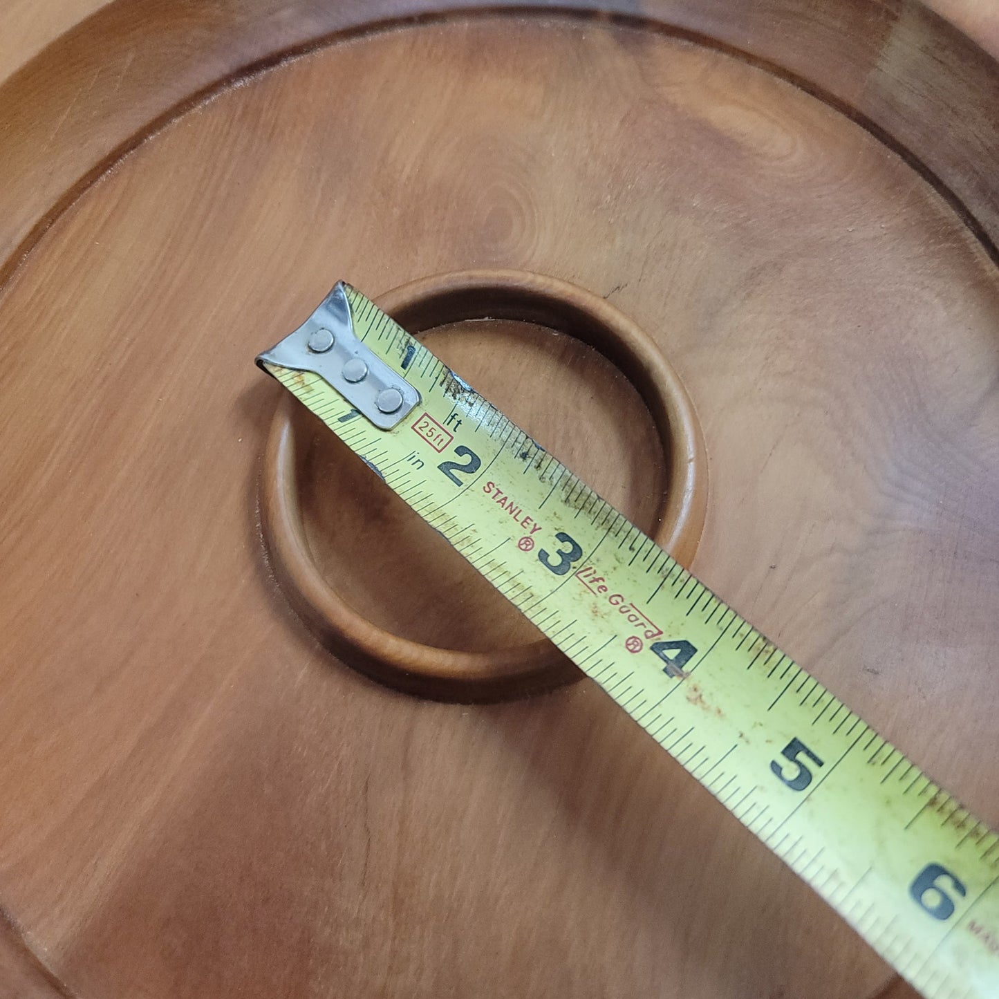 New Zealand hand turned MATAI WOOD rimmed serving dish tray SIGNED condiment pot