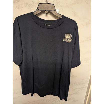 New ABOUND Open Book Club SMALL Short Sleeve Navy Blue Graphic Crew T-Shirt
