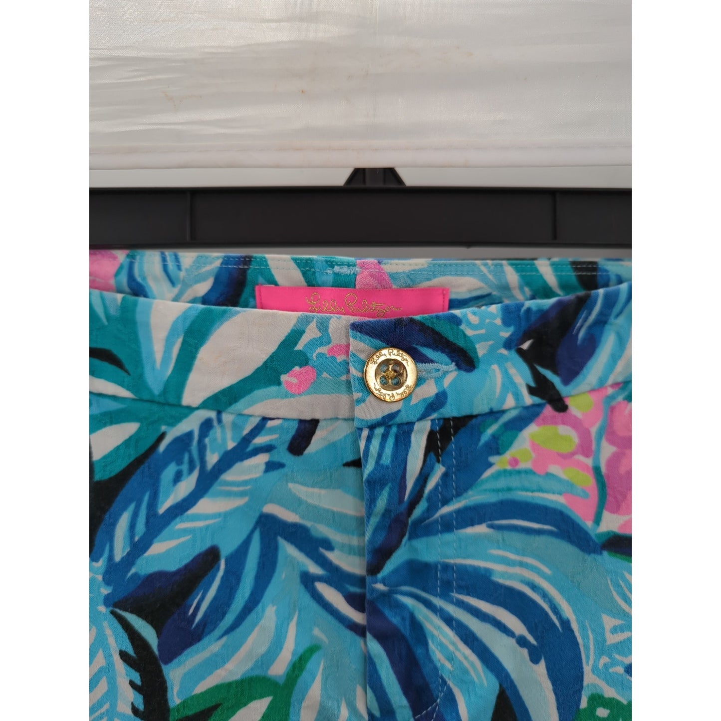Lilly Pulitzer size 14 Kelly skinny pants in Maldives Green Hype it UP print