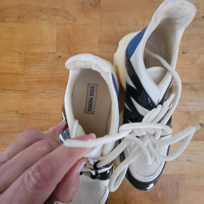 Steve Madden Size 9 Womens Maximus Sneakers Fabric / leather