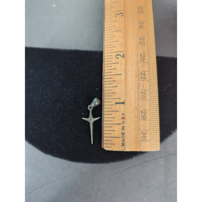 Vintage Steven Lavaggi Sterling Silver 925 Artist Hope CROSS Minimalist Pendant