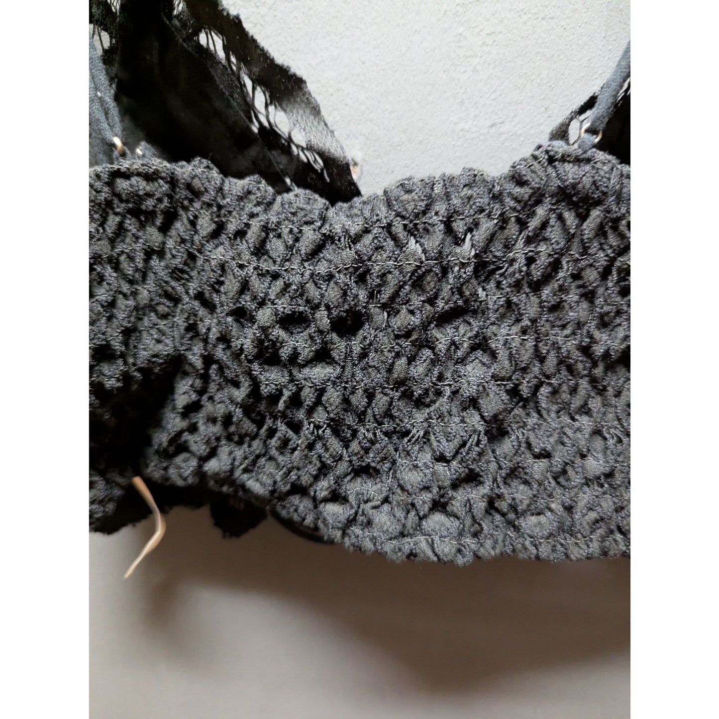 Free People Adella Size Small Black Lace Cami Bralette Top