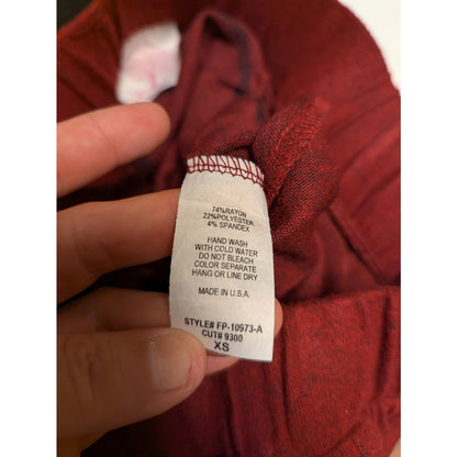 Freeloader Size XS burgundy jogger pants Hacci activewear sweats NEW