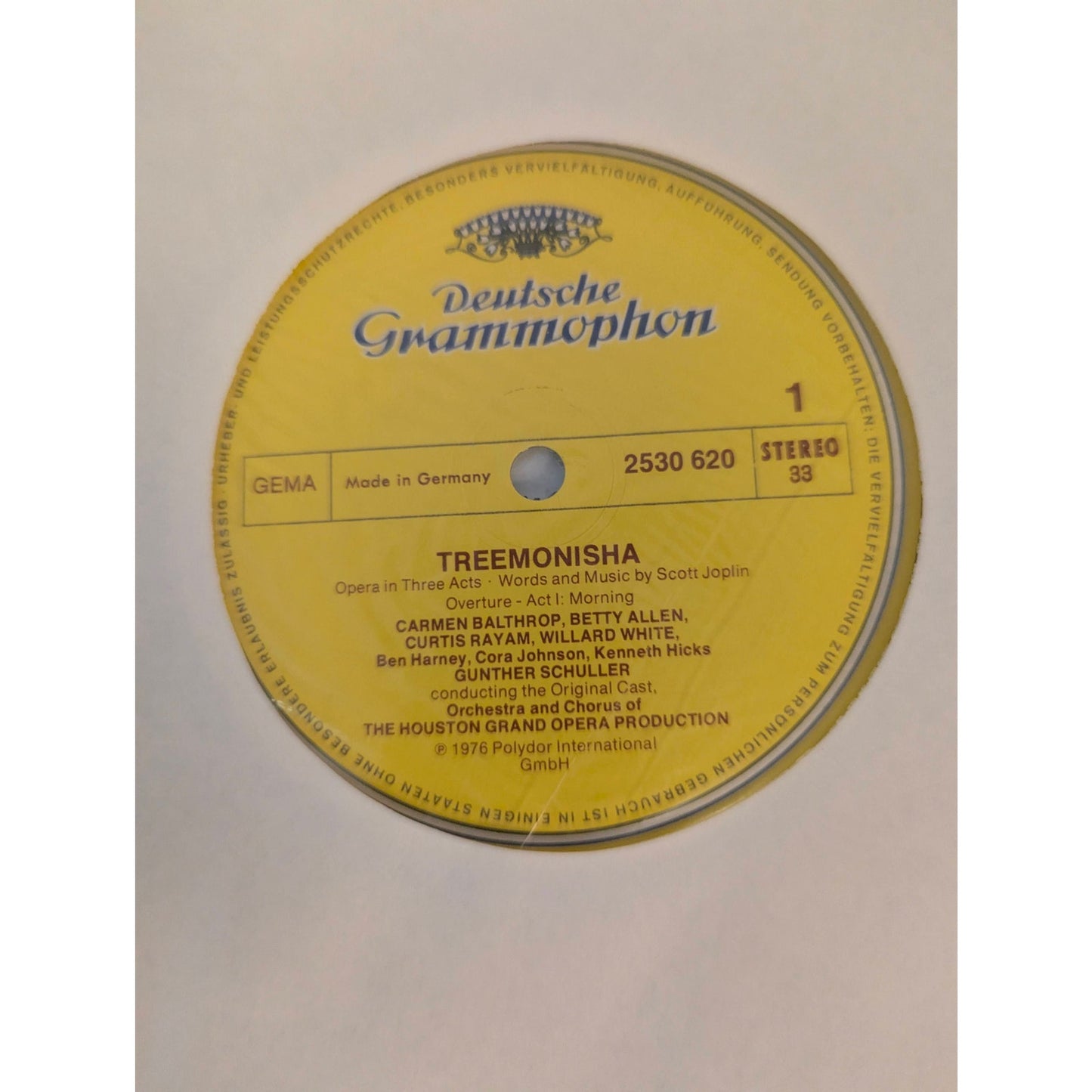 Scott Joplin Treemonisha Schuller Deutsche Grammophon 2707 083 Stereo 2-LP Set