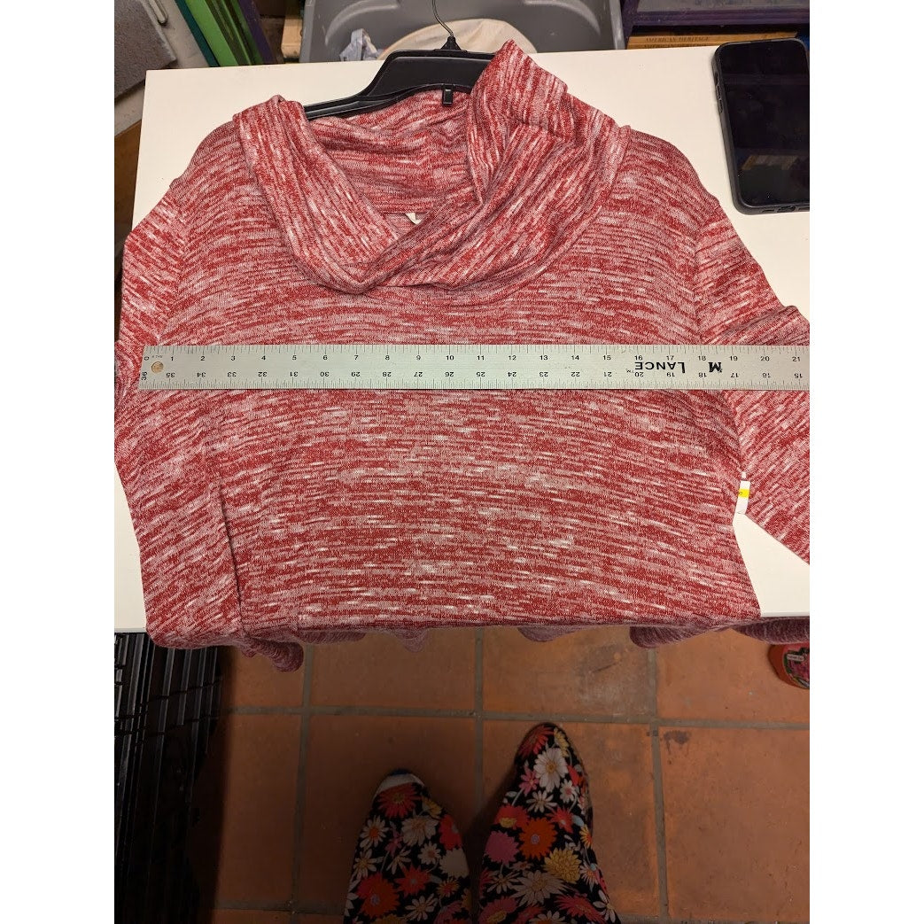 Caslon NWT Size Medium Cowl Neck Tunic Lightweight Sweater Burgundy $59