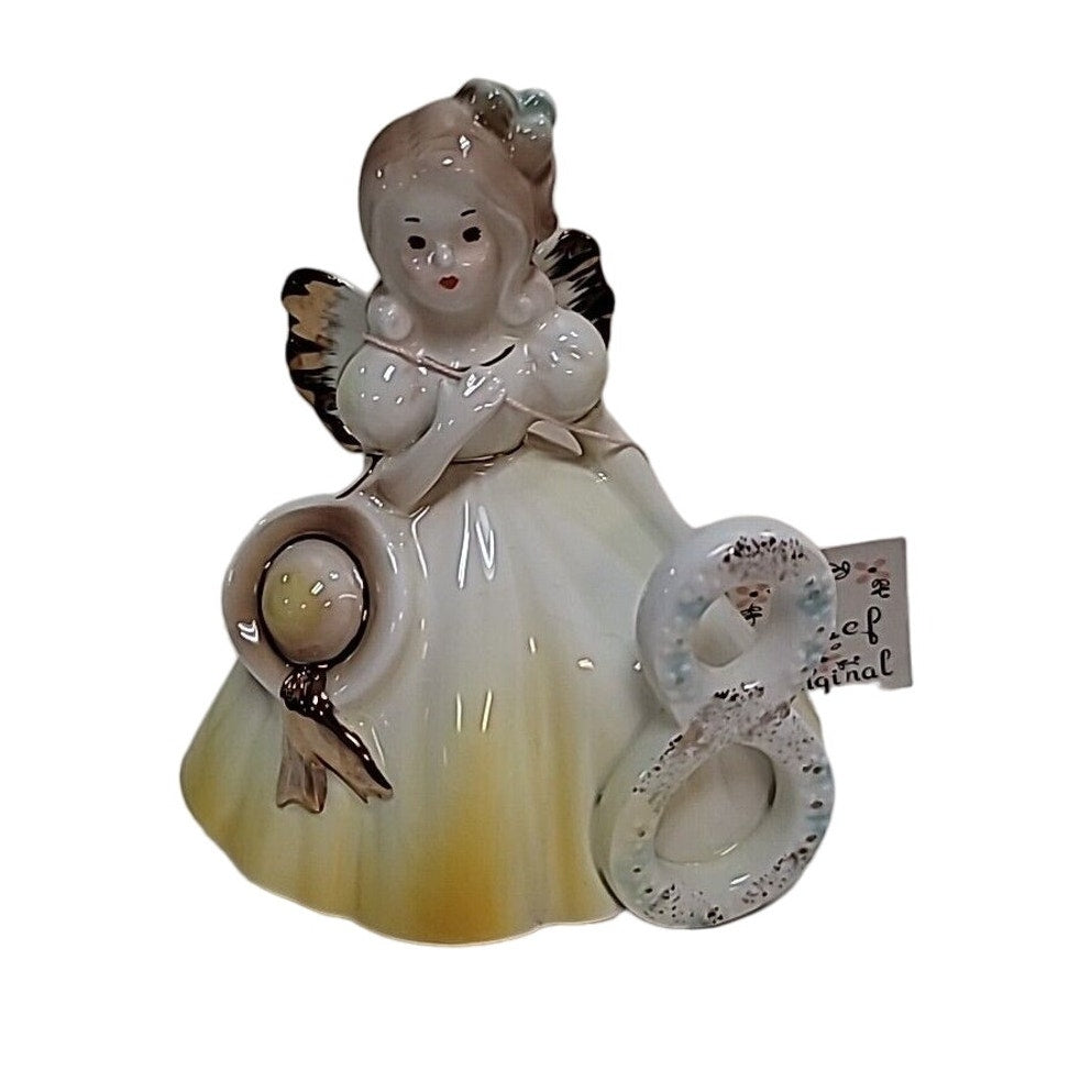 Josef Originals Birthday Angel Girl Figurine AGE 8 Year Old w/Tag and Sticker