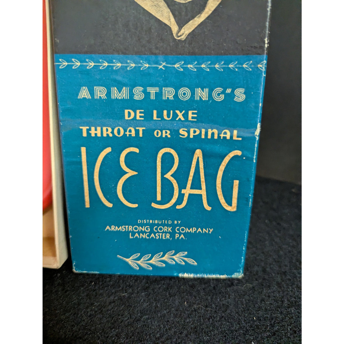 Vintage Armstrong's De Luxe Throat or Spinal Ice Bag with Original Box