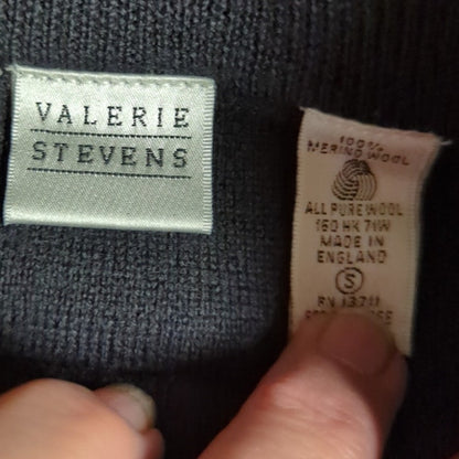 Valerie Stevens 100% Merino Wool Knit Midi Skirt Made in England Small