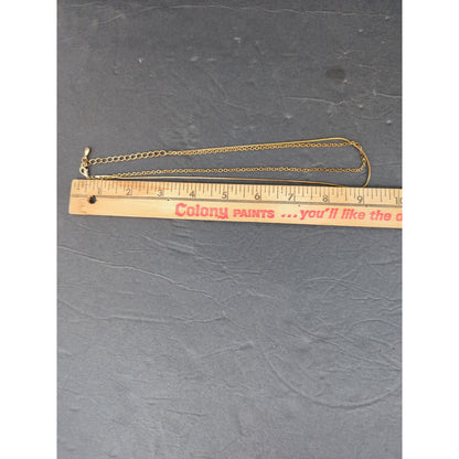 Vintage 1980s Gold Tone Layered Multi Strand Chain Necklace Glam Minimalist Chic
