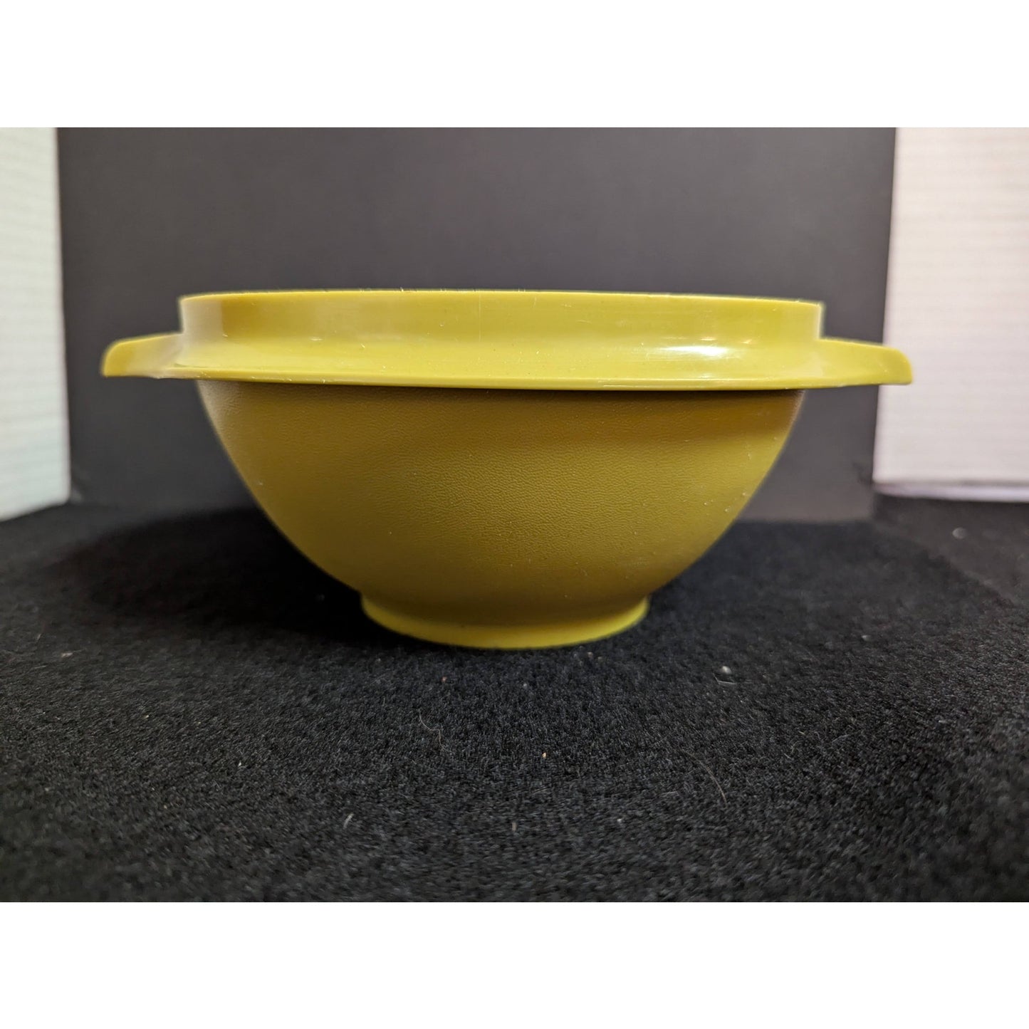 Vintage Tupperware Avocado Green Servalier Square Mixing Bowl No lid Large