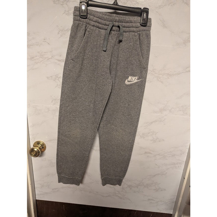 NEW Nike gray Sweatpants joggers elastic drawstring waist /ankle youth small