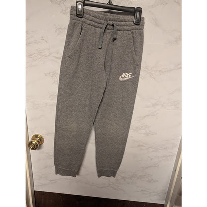 NEW Nike gray Sweatpants joggers elastic drawstring waist /ankle youth small