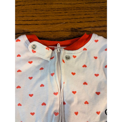 Koala Baby Ladybug Hearts Baby Girl Footed Pajamas Sleeper White Red 18M