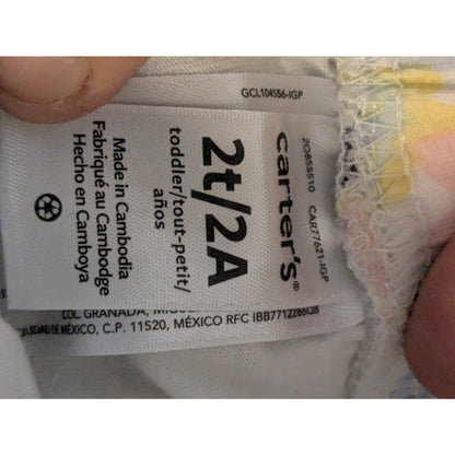 Carter's Pastel Floral Pleated Skort Built In Shorts French Country 2T