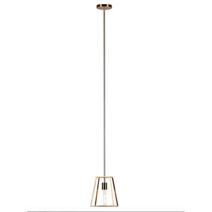 1 -Light Brass Traditional Clear glass Metal Dome Medium Hanging Pendant Light