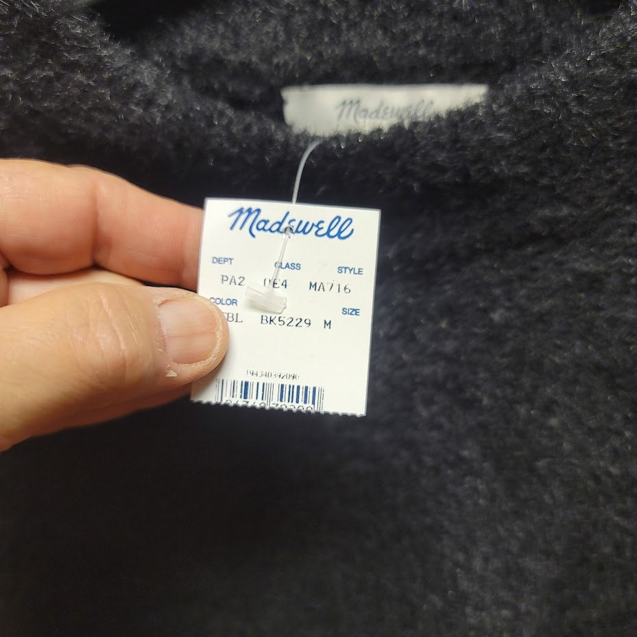 Madewell size Medium long sleeve sweater crew neck fuzzy