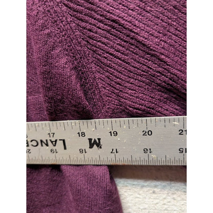 Sweet Romeo Women's Eggplant Modern Raglan Sleeve Pullover Sweater Size LARGE