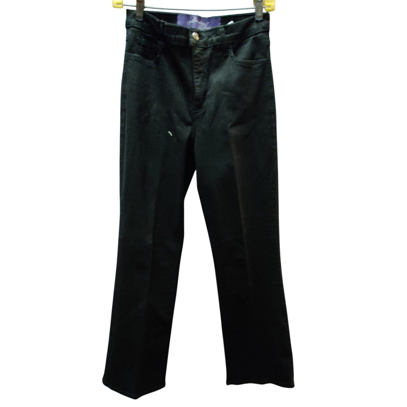 NYDJ Not Your Daughter's Jeans Black Straight Leg Petite Trousers Minimalist 4P