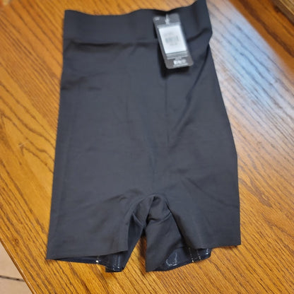 NWT TC Fine Intimates High Waist Firm Control Black Shaper Boyshort Size Small