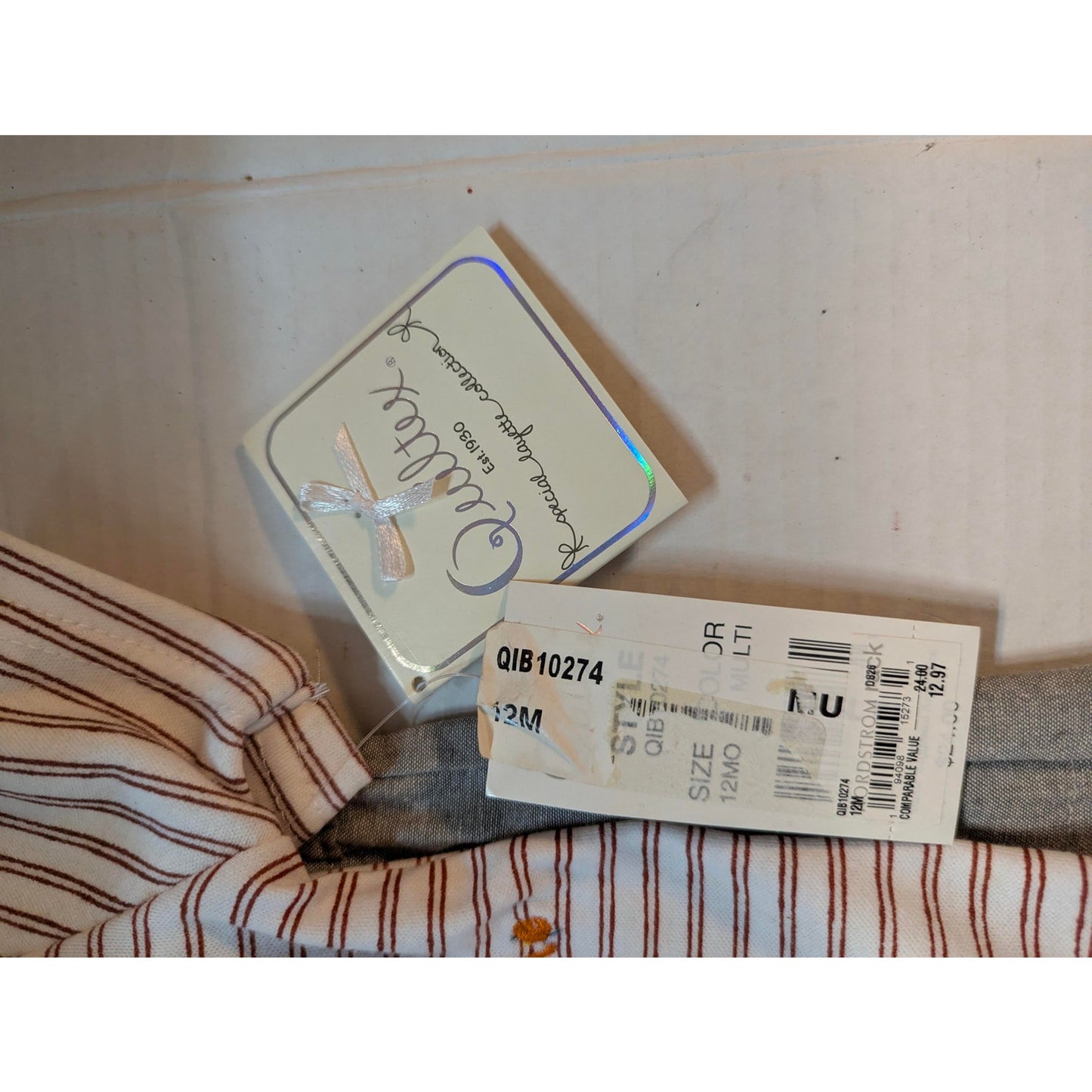 NWT Quiltex Baby Boys Sloth Stripe T-Shirt & Shorts Set 12 Months