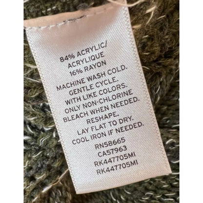NEW Abound knit Gray Sweater Twist Back Detail Size Small short waisted