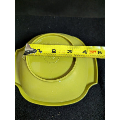 Vintage Tupperware Avocado Green Servalier Square Mixing Bowl No lid Large