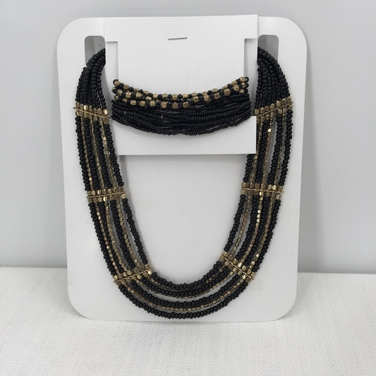 Custom jewelry box Charcoal floral and gold accents Necklace Ring