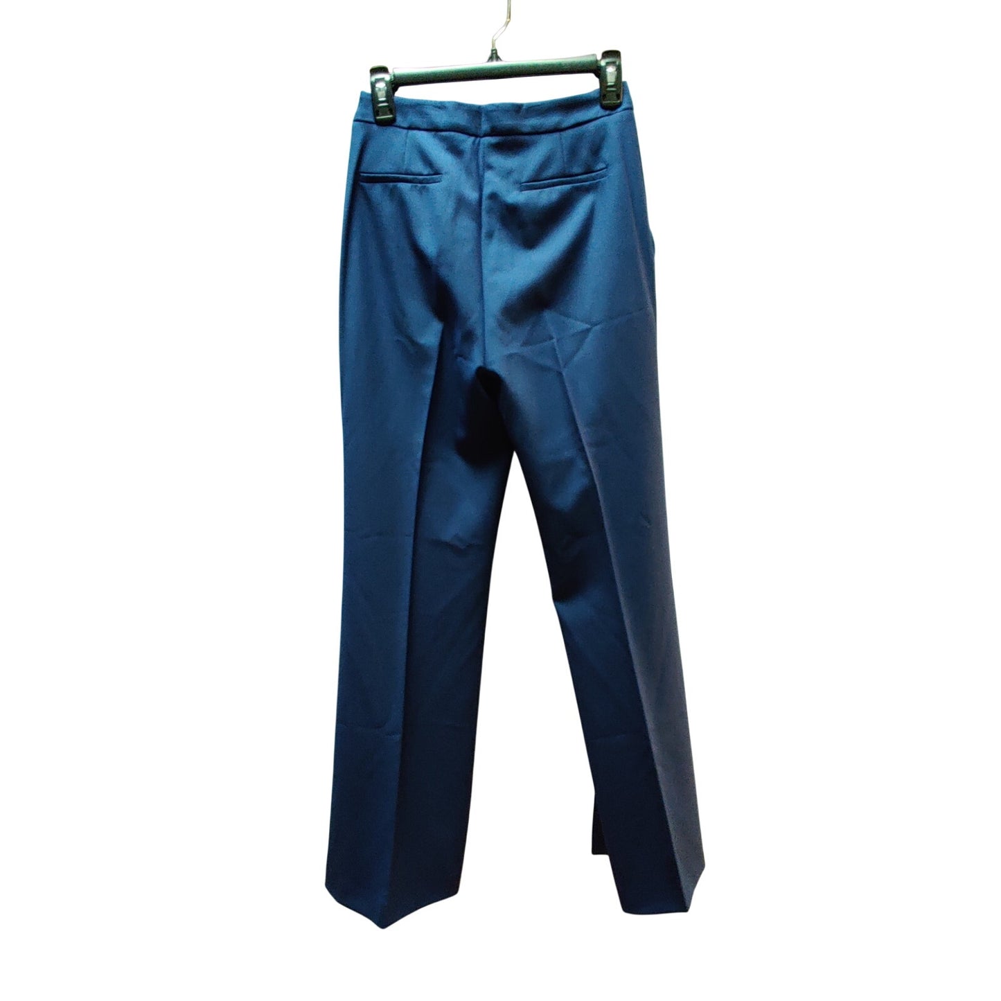 Antonio Melani Royal Blue Wool Blend Side Zip Trousers Career Minimalist Slim 2