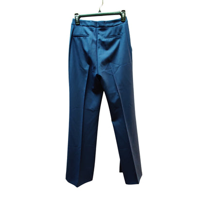 Antonio Melani Royal Blue Wool Blend Side Zip Trousers Career Minimalist Slim 2
