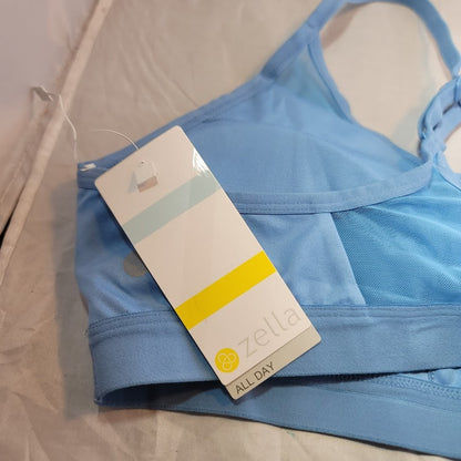 Zella baby blue sports bra size Small NEW