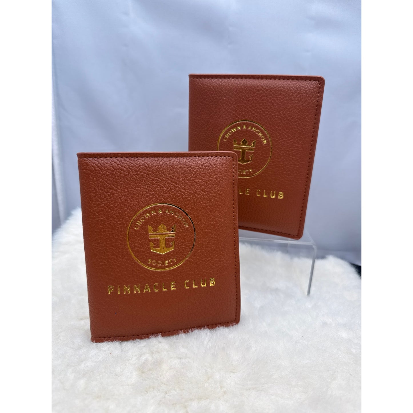 Royal Caribbean Pinnacle Club Passport Holder Set Vegan Leather New Unused Pair