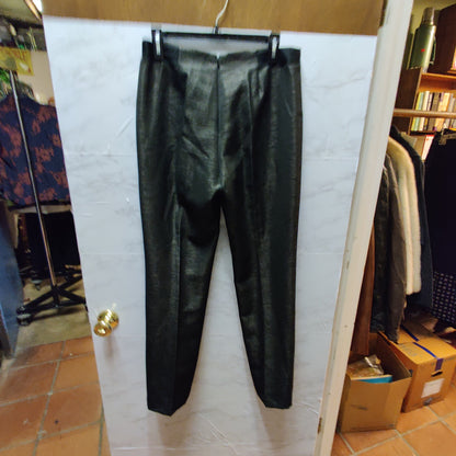 Antonio Melani Size 6 Marled Dark Charcoal Flat Front Pants