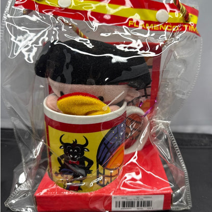 Spanish Matador w/ Cape Plushie and Coffee Mug with Bull Souvenir Gift Set OLE'